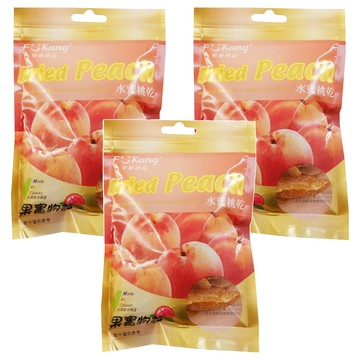 果實物語 水蜜桃乾，台灣老字號蜜餞品牌  採烘培技術  低糖、無添加色素、無添加防腐劑及無添加糖精  60g  3包