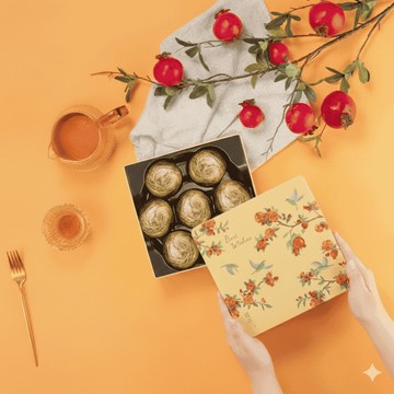 【冊子過年禮盒】彩鳥飛悅單層禮盒(焙香烏龍酥x7)