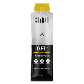 [STYRKR] GEL50 雙碳水能量膠 - 多口味 (72G/包) 12入組-柑橘水果