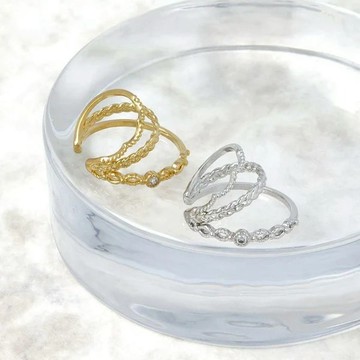 ｜OSEWAYA｜三線編織耳骨夾 金色 銀色 日本飾品