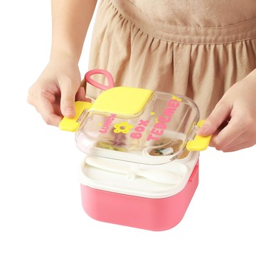 【Mesenfants】304不鏽鋼飯碗+收納食物盒(附+湯匙+食物剪) 兒童餐碗 幼稚園餐具 寶寶外出餐具組