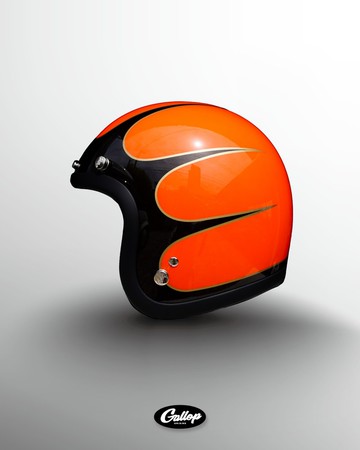 GALLOP 1932 速度線 3/4半罩安全帽 橘色款