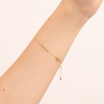 Haute | 18K金菱形方塊間隔手鍊