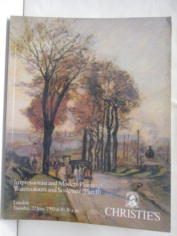 【書寶二手書T6／收藏_Q3T】Christie's_Impressionist and Modern Paintings…Part II_1993/6/22