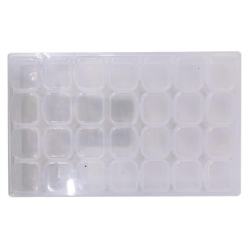 E.dot 飾品28格獨立收納盒 PP材質 17.3x10.6x2.5公分  透明色  1個