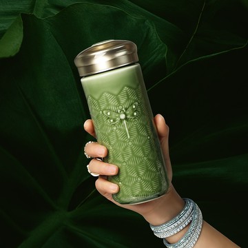 乾唐軒活瓷 | 蜻投意合隨身杯 / 大 / 雙層 / 4色 330ml