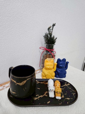 幸福買取??貓咪筷架-橘貓