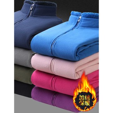 戶外抓絨衣男搖粒絨外套女2021新款秋冬雙面絨加厚衛衣珊瑚絨開衫