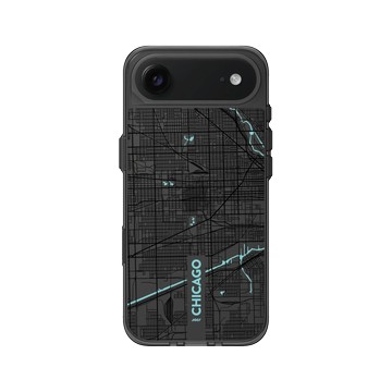 iPhone Air Clear (相機按鈕) 酷墨灰 - JOCR - Chicago (Black Logo)