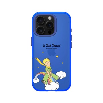 iPhone 16 Pro Clear 激光藍 - Le Petit Prince 小王子 - 騎乘在彩虹與雲端之上