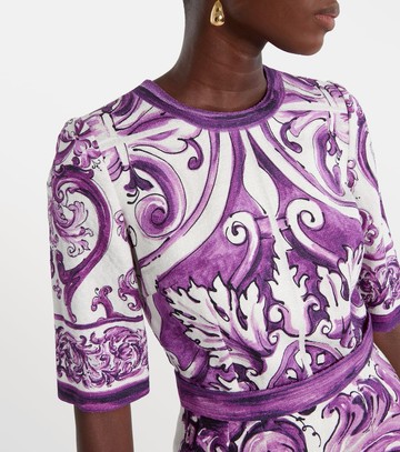 Dolce & Gabbana Majolica cotton-blend minidress