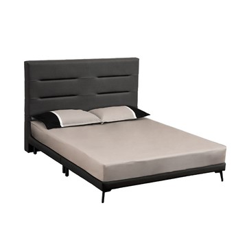 【UHO】皮克貓抓皮橫線床組-5尺雙人(床頭片+床底)09藍