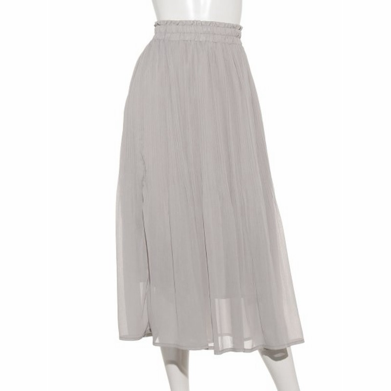 Ray Cassin Outlet レイカズンアウトレット レディース シフォン楊柳消しプリーツスカート ライトグレー Free 通販 Lineポイント最大10 0 Get Lineショッピング