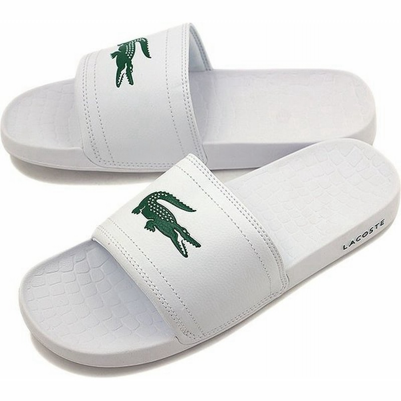 ラコステ メンズ レディース クロコ シャワーサンダル Lacoste Fraisier Brd1 Wht Grn Mae057 0 Ss16q2 通販 Lineポイント最大0 5 Get Lineショッピング