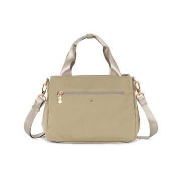 J II 手提包 茉莫多隔層防潑水手提斜背包-奶茶色-7008-21