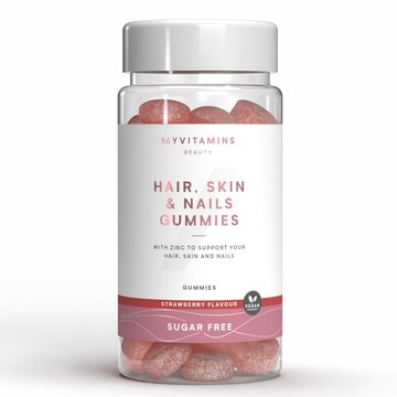 Sugar-Free Hair, Skin, & Nails Gummies - 60gummies - Sugar Free Strawberry