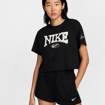 NIKE AS W NSW SS TEE OC VARZITY 女短袖上衣-黑-FZ2856010