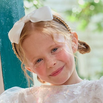 蝴蝶結寶石頭帶