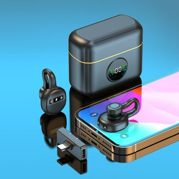 麥克風 電容麥克風 錄音直播專業 新款私模B28領夾麥克風數顯戶外直播降噪高清收音迷你便攜式