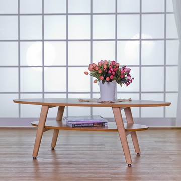 日式茶几桌/客廳桌/矮桌/Oak原木色 橢圓收納茶几桌/日本熱賣 北歐風格【8924N-NA】Tasteful 特斯屋