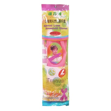 康乃馨家庭用天然乳膠手套/加長型18吋/粉紅/L/雙