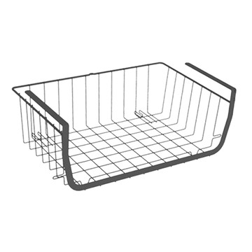【好物良品】多用途可疊加櫥櫃隔板收納置物掛籃 鐵架分層網籃-白色