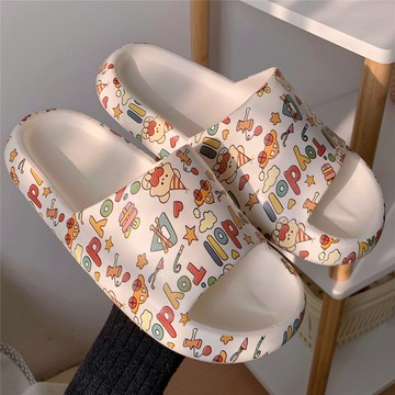 新款學生ins少女心居家用防滑軟厚底涼拖鞋女夏卡通可愛小熊拖鞋