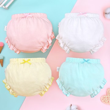 【Adabaobao® ᵗʷ 】(兒童内褲)新生兒内褲純棉三角褲女寶寶麵包褲尿布0-4歲外穿嬰幼兒短褲現貨現發