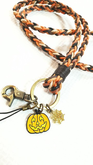Paris*Le Bonheun。萬聖節系列。南瓜編織鑰匙圈