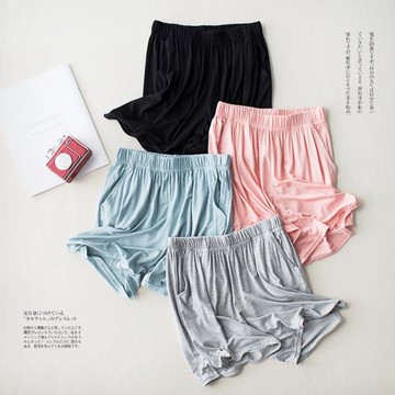 睡褲莫代爾女夏 薄款休閑家居短褲三分褲寬松瑜伽運動短褲