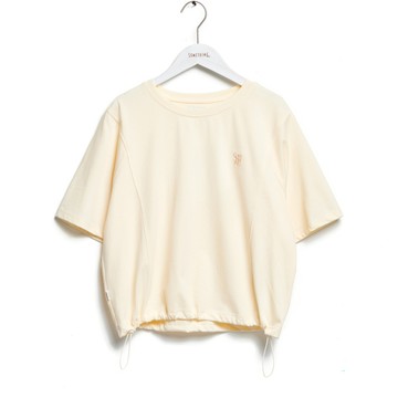 SOMETHING｜女裝｜剪裁下擺束口短袖T恤