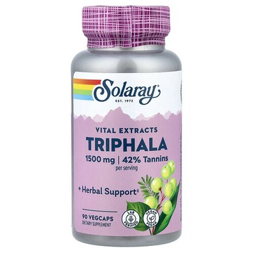 Solaray, 重要提取物，三果寶，1500 毫克，90 粒素食膠囊（每粒膠囊 500 毫克）
