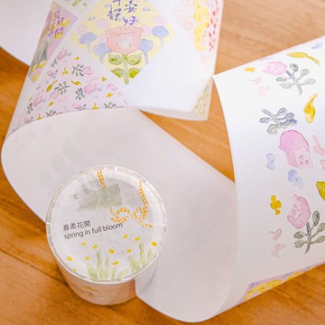 和紙膠帶 \春柔花開/ 蛇紙膠帶 | 貼紙 優雅女孩風