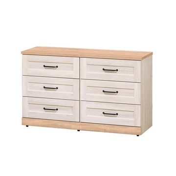 唯熙傢俱-查理白橡色六斗櫃 抽屜櫃
