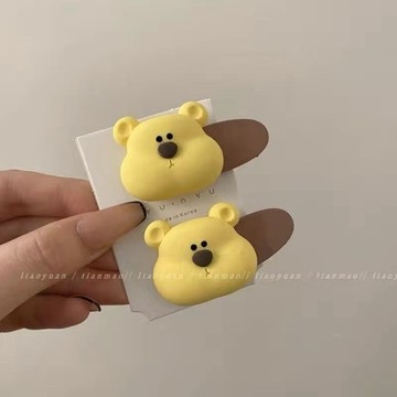 🔥現貨24H秒出🔥 小熊髮卡 側邊碎髮夾 日常髮飾 側邊髮卡 額前髮夾 髮卡 小熊髮夾 熊造型髮卡 小熊鴨嘴夾 胖熊髮夾