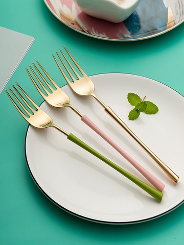 高端304不銹鋼意面餐叉家用西餐叉子沙拉牛排水果叉餐具