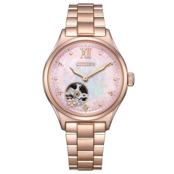 CITIZEN星辰 LADYS系列 櫻花限定機械女錶 PC1017-96W