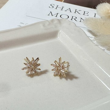 G&G光芒鋯石耳環(針式)