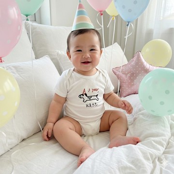 #改名 #馬年 13件月份紀念 寶寶包屁衣 新生兒彌月禮 bmm