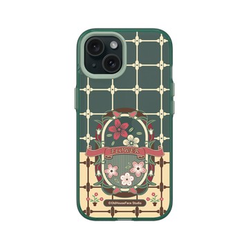 iPhone 15 Clear 憂墨綠 - 老屋顏 Old House Face - 鐵窗花 - 花卉