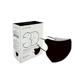 蝦皮隔日到貨  萊潔 立體型醫療防護口罩（成人用）30入盒裝-曜石黑(衛生用品，恕不退貨，無法接受者勿下單) 墊腳石購物網