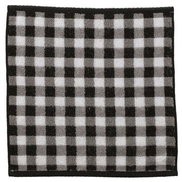 手帕巾 格子花紋 BK 25x25 NITORI宜得利家居