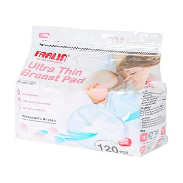 FARLIN 超薄拋棄乳墊，超吸收，防漏透氣，柔軟舒適，120片  1包