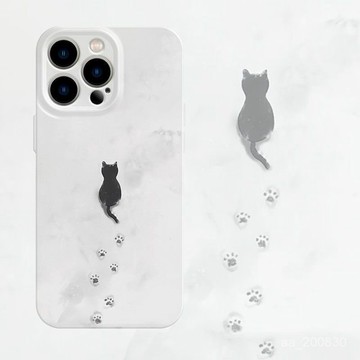 ✨限時下殺✨雪地小貓蘋果16promax手機殻iphone15卡通14Promax13硬12/11菲林