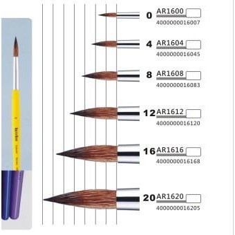 AP 馬可威 Colorful短桿羊毛水彩筆-圓頭(多款)0