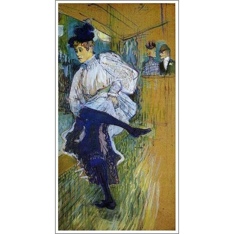 複製画 送料無料 絵画 油彩画 油絵 模写ロートレック「踊るジャンヌ 