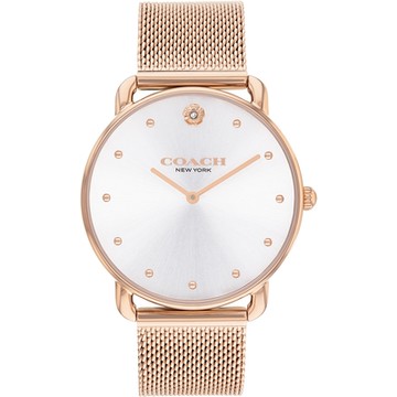 COACH Elliot C字米蘭帶女錶 母親節送禮推薦-玫瑰金/36mm CO14504209