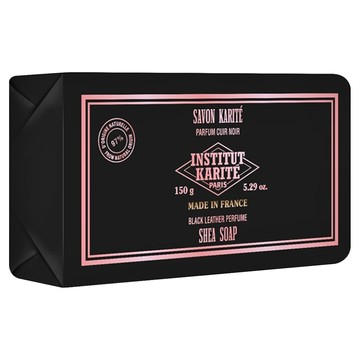 INSTITUT KARITE PARIS 巴黎乳油木 黑皮革香氛保濕皂 150g  1顆