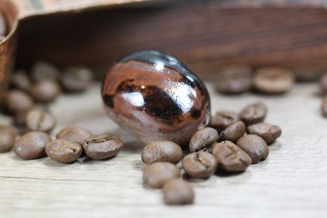 【送禮好物】2.9cm咖啡小廢物 咖啡豆 手作 慢火雅風&自然釉