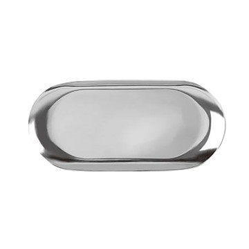 珠友Chuyu橢圓金屬置物盤/BU-02033/銀